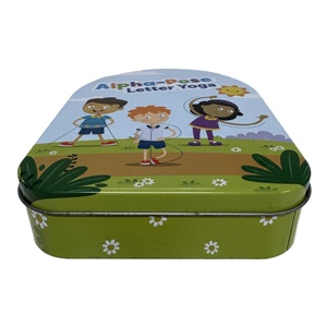 Una caja de lata rectangular con una parte superior redonda, que se puede utilizar <span class=keywords><strong>para</strong></span> <span class=keywords><strong>almacenar</strong></span> bloques de construcción de juguetes, rompecabezas y tarjetas, etc. - Product Image 1