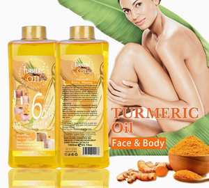Huile de massage corporelle au curcuma Lovsens, huile essentielle pour le soin de la peau, apaisante, éclaircissante, rajeunissante, pour une peau éclatante et brillante - Product Image 1