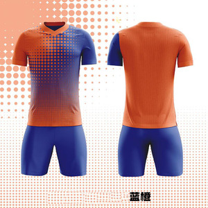 定制新设计黑色套装青年足球服数码印花球衣足球服 - Product Image 5