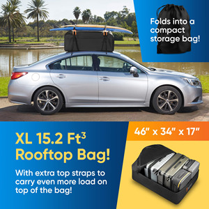 Échantillon gratuit Sac de toit de voiture robuste et étanche pour les activités de plein air avec sangles renforcées - Product Image 2