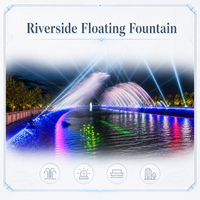Fuente Musical Flotante Personalizada para Ríos y Riberas - Automatización de Paisajes RGB - Resistente a la Intemperie SS316 CE RoHS Directo de Fábrica