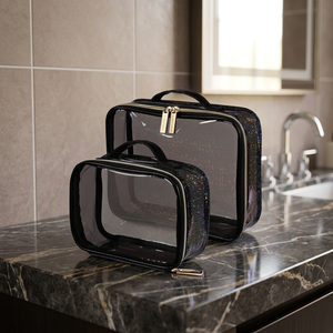 Set di due pezzi di borse e astucci per cosmetici per l'organizzazione e l'uso in viaggio - Product Image 3