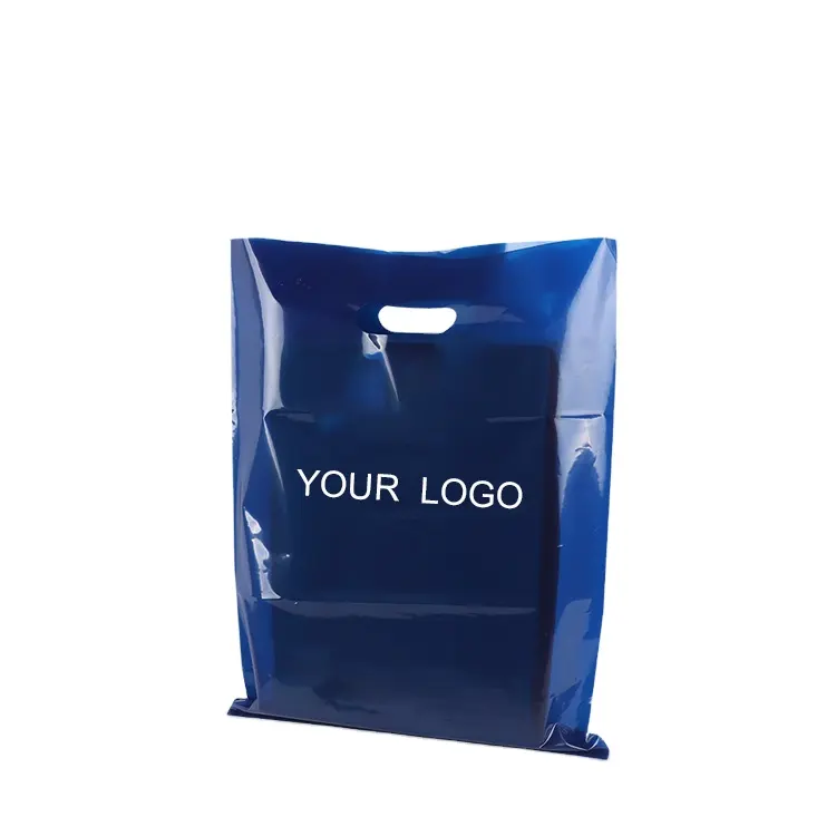 Bio degradabile stampa Personalizzata di plastica shopping bag shopping bag die cut bag sacchetto di imballaggio di plastica con il proprio logo