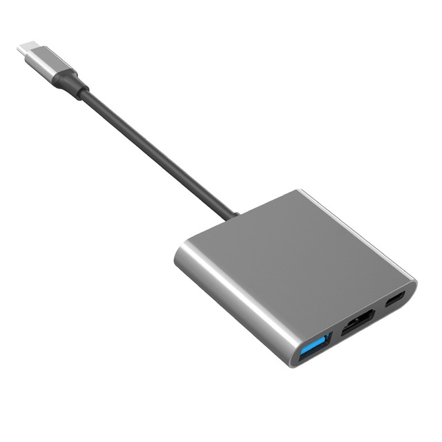 4k 60Hz 30Hz Usb3.0 10Gbps PD60W Fast Charging and Data Transfer 3 in 1 Usb-c Hub