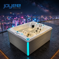 Bain à remous rectangulaire extérieur pour 3 personnes, en acrylique, avec fonction massage, spa extérieur, JOYEE, fabricant de bains à remous
