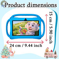 Nouvelle tablette pour enfants Android 12 de 7 pouces, 2 Go + 32 Go, processeur quadricœur MTK, batterie 3000 mAh, Wi-Fi, résolution 1024 x 600, écran tactile, garantie 1 an