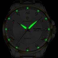 POEDAGAR 883 acero inoxidable de lujo Top hombres reloj de pulsera nuevo multifuncional impermeable luminoso manos reloj de cuarzo para hombres
