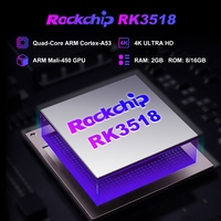 Prix spécial H96 Max RK3518 Android 14 BT Voice Remote TV Box 1G 2G RAM 8G 16G ROM WiFi6 4K 100M Lan USB 3.0 OTT Smart TV Box