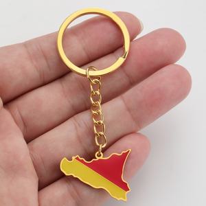 LLavero con colgante <span class=keywords><strong>de</strong></span> <span class=keywords><strong>mapa</strong></span> <span class=keywords><strong>de</strong></span> la <span class=keywords><strong>isla</strong></span> <span class=keywords><strong>de</strong></span> <span class=keywords><strong>Sicilia</strong></span>, llavero con <span class=keywords><strong>mapa</strong></span> <span class=keywords><strong>de</strong></span> Bandera <span class=keywords><strong>de</strong></span> País, joyería <span class=keywords><strong>de</strong></span> acero inoxidable, accesorios para llavero, regalos para mujeres y hombres - Product Image 2