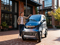 Nouvelle berline électrique 1 kW 2026 économique sans permis de conduire, vitesse maximale 25 km/h, grande autonomie, propulsion simple