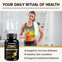 SPL OEM/ODM – Nouvelle Formule Anti-Stress pour Adultes : Complexe de Zinc 3X, 60 Capsules – Booster d'Énergie, Immunité et Santé Cutanée – Marque Privée – Capsules de Zinc 3X