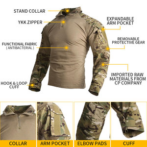 Emersongear G3 Combat Camouflage uniformi <span class=keywords><strong>Multicam</strong></span> di sicurezza Ripstop Uniformes Tactico tuta tattica con ginocchiere - Product Image 3