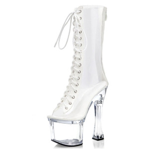 Chaussures de pole dance sexy de 18 cm, bottes de danseuse, bottes en cuir de strip-teaseuse, Love <span class=keywords><strong>Fever</strong></span>, boîte de nuit, travestissement, talons, fétichisme - Product Image 1