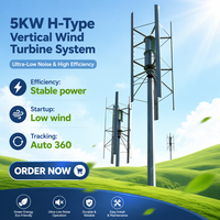 Fabricant chinois de système d'éolienne de type H de 5 kW, haute efficacité et service OEM pour projets hors réseau
