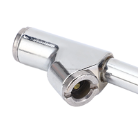 MAXIWORLD Manomètre de pneu de camion robuste à double embout droit en acier, raccord rapide 1/4 po NPT, 200 PSI