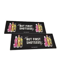 Tapis de bar antidérapant en silicone écologique personnalisé, prix d'usine en gros