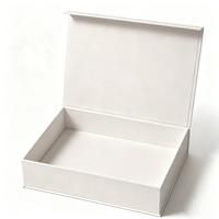 Boîtes cadeaux rigides à fermeture magnétique, entièrement blanches, vierges, en carton mat, personnalisables pour la beauté, les bijoux, les cadeaux, emballage en vrac
