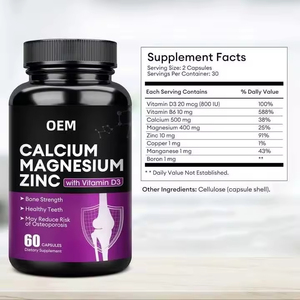 VitaHall Suplemen <span class=keywords><strong>Vitamin</strong></span> Kalsium Besi Seng <span class=keywords><strong>Selenium</strong></span> 1000mg Kalsium 60 Kapsul untuk Kesehatan Tulang - Product Image 3