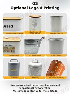 SET 4 pezzi Set da cucina <span class=keywords><strong>in</strong></span> metallo contenitore ovale per il pane e biscotti rotondi <span class=keywords><strong>in</strong></span> scatola per caffè e contenitori di zucchero - Product Image 6
