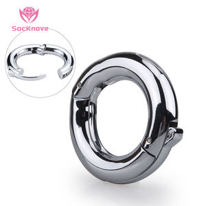 SacKnove venta al por mayor ajustable adulto plata fimosis escroto antideslizante prepucio pene juguetes sexuales anillos de pene de acero inoxidable para hombres - Product Image 1