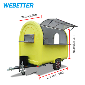 WEBETTER - Remolque <span class=keywords><strong>de</strong></span> Comida Rápida Móvil para Calle, Carrito <span class=keywords><strong>de</strong></span> Comida para Hot Dogs, Helados y Bocadillos - Product Image 2