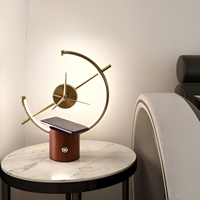 Lampe de table en aluminium, design moderne minimaliste de luxe, avec commande tactile et charge sans fil, pour la chambre à coucher