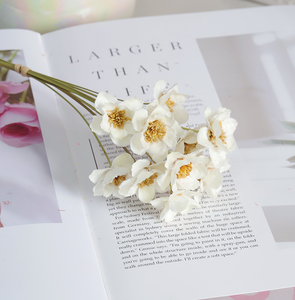 Activelove Arreglo de Campanillas Plateadas Hecho a Mano, Tallo de <span class=keywords><strong>Flores</strong></span> <span class=keywords><strong>Secas</strong></span> Pequeñas, Virutas de Madera Blanqueadas, para Graduación, Boda, Año Nuevo - Product Image 5