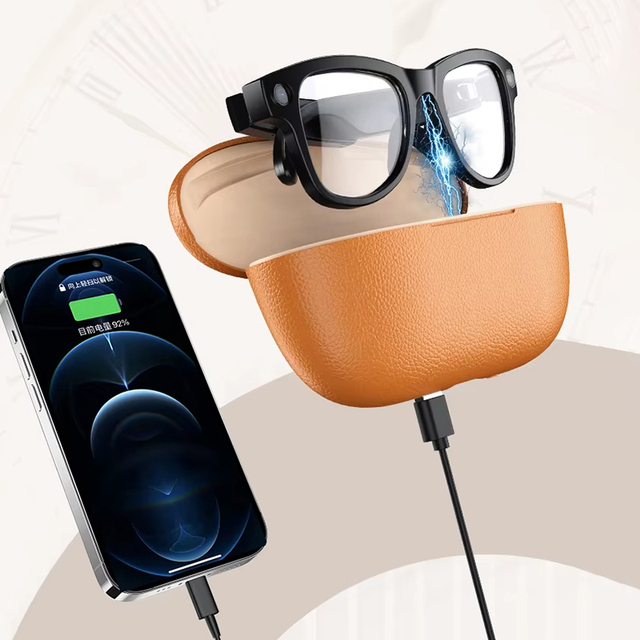 M02 Ultra AI Smart Glasses Sunglasses with 800W 4K Camera and Power Bank Charging Case