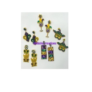 Boucles d'oreilles pendantes en perles faites à la main pour femmes, boucles d'oreilles longues en perles de rocaille, légères, style bohème, bijoux de mode pour festival - Product Image 3