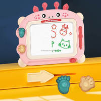 Tableau d'écriture magnétique 2-en-1 pour enfants, table de dessin portable pour tout-petits, tableau d'art graffiti, peinture pour une enfance magnifique