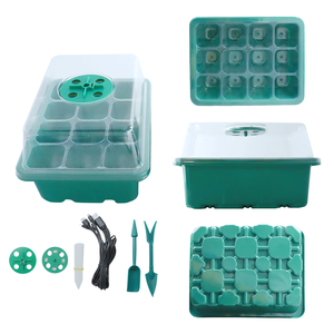 Boîte à <span class=keywords><strong>semis</strong></span> 6/12/15/24 cellules, pépinière, couleur verte et noire, avec ou sans lumière, boîte en matériau PET - Product Image 2