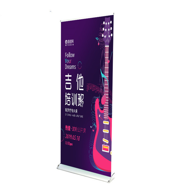 Exhibition Event Wide Base Aluminum Pull up Heavy Duty Display Flex PVC 80x200cm Banner Foldable Roll up Stand for Promotion