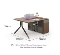 Table de travail individuelle en panneau de bois de style moderne, écologique et détachable, pour usage commercial et bureautique convertible