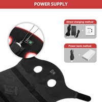 Terapia de Luz Roja para la Artritis en Caballos, Gorra de Terapia de Luz Roja e Infrarroja Cercana con Protección para el Cuello, Alimentada por Banco de Energía
