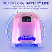 Sèche-ongles UV LED haute efficacité 98W sans fil rechargeable avec capteur infrarouge intelligent et 4 réglages de minuterie