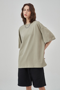 Camiseta de 230 g/m², 100% algodón de alta calidad, tela de lujo, gruesa, unisex, extragrande, lisa, para impresión personalizada, camiseta para hombre - Product Image 3