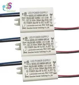 Étanche Isolé sans scintillement SELV AC220-240V DC6-14V 300mA 2-4W applique murale led pilote 1KV CE TUV SAA CE CB nouveau ERP