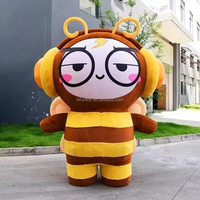 Funtoys-Costume d'insecte gonflable géant personnalisé de mascotte d'abeille 2m/2.6m, animal hexapode, mascotte en peluche de Noël pour adulte