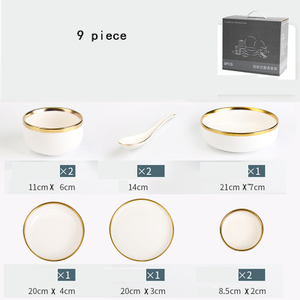 Hot Sale Luxury Round White Gold <b>Dinnerware</b> Plates Color Glaze <b>Marble</b> <b>Dinnerware</b> <b>Sets</b> - Product Image 5