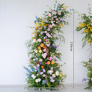 Vendita calda fatta a mano in seta rosa arco fiore arte per matrimonio cerimonia di ringraziamento cerimonia di laurea finestra di sfondo - Product Image 5