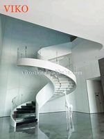 VIKO Code de construction garde-corps en verre trempé escalier moderne en acier escalier incurvé