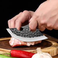 Couteau de boucher incurvé de 5 pouces avec logo personnalisé, couteau de poche multifonction portable en acier inoxydable 4Cr, couteau à éplucher les fruits pour le camping et le barbecue