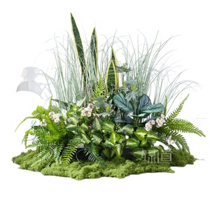 Combinaison de plantes vertes artificielles Greenway pour aménagement paysager, base de 30cm-100cm, couverture de sol florale, décoration - Product Image 1