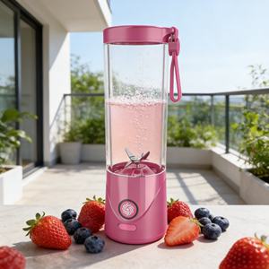 One-Touch Use 550ml <b>Hands</b>-Free USB 2000mAh Long-Lasting Battery Car Outdoor Blender Portable BPA Free 6 SUS304 Blades Turbo Mode - Product Image 2