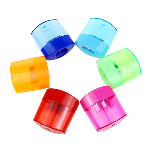 BECOL, venta al por mayor, sacapuntas manuales coloridos para estudiantes, Sacapuntas de plástico de doble agujero con forma ovalada creativa para la escuela - Product Image 5