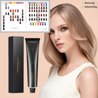 Crème de Coloration Capillaire Permanente Professionnelle à Base de Plantes, Noire, avec Nuancier pour Cheveux Naturels – Vente en Gros