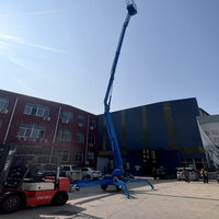 Nacelle élévatrice tractable télescopique diesel de 20 m pour la construction, Jiyanglift TCZB-18, nacelle électrique à 4 pales, plateforme de 22 m