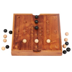 Gioco da Tavolo <span class=keywords><strong>Morris</strong></span> in Legno per Nove Giocatori, Alta Qualità, Educativo, da Viaggio, Regalo per Adolescenti e Adulti - Product Image 2