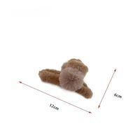 WEINI Nouvelle collection automne-hiver : Pinces à cheveux en peluche douce et cireuse, grandes pinces requin pour femmes