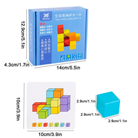Cubes en bois pour enfants, blocs de construction pour la pensée spatiale, puzzle 3D, entraînement à la pensée, éducation, cube d'activités en bois, jouet éducatif